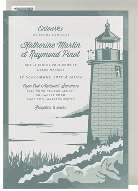 'Cape Cod' Wedding Invitation