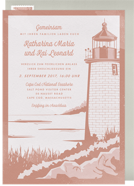 'Cape Cod' Wedding Invitation