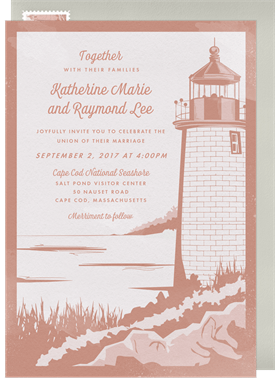 'Cape Cod' Wedding Invitation