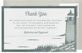 'Cape Cod' Wedding Thank You Note