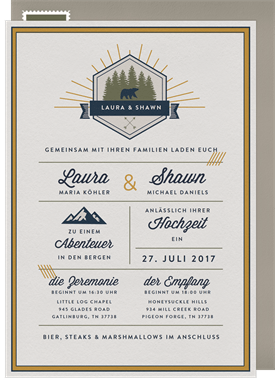 'Great Smoky Mountains' Wedding Invitation