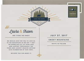 'Great Smoky Mountains' Wedding Save the Date