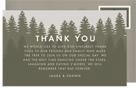 'Great Smoky Mountains' Wedding Thank You Note