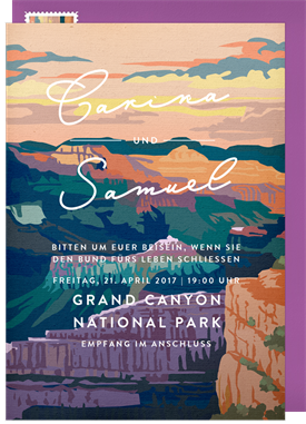 'Grand Canyon' Wedding Invitation