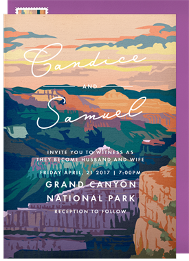 'Grand Canyon' Wedding Invitation