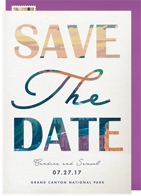 'Grand Canyon' Wedding Save the Date
