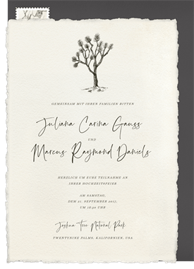 'Joshua Tree' Wedding Invitation