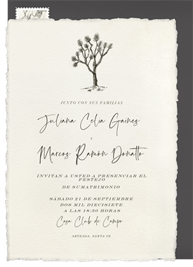 'Joshua Tree' Wedding Invitation
