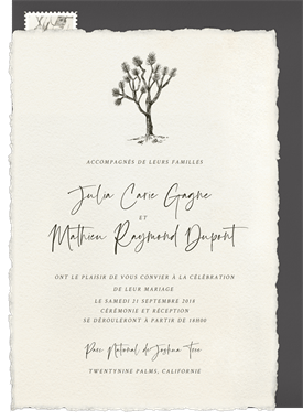 'Joshua Tree' Wedding Invitation