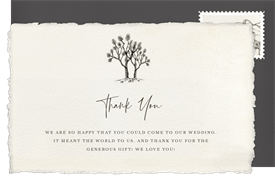 'Joshua Tree' Wedding Thank You Note