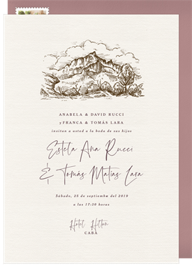 'Zion' Wedding Invitation