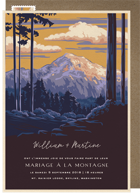 'Mount Rainier' Wedding Invitation