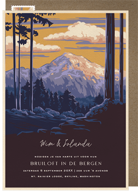 'Mount Rainier' Wedding Invitation