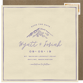 'Mount Rainier' Wedding Save the Date