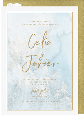 'Marbled Watercolor' Wedding Invitation