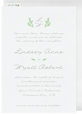 'Hand-painted Branches' Wedding Invitation