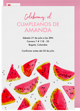 'Watermelon Whimsy' Kids Birthday Invitation