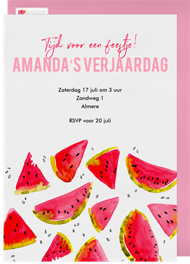 'Watermelon Whimsy' Kids Birthday Invitation