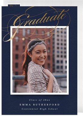 'Elegant Graduate' Graduation Announcement