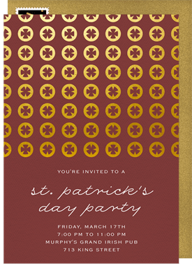 'Cheery Clovers' St. Patrick's Day Invitation