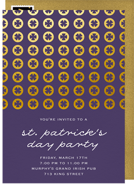 'Cheery Clovers' St. Patrick's Day Invitation