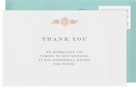 'Saat Phera' Wedding Thank You Note