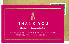 'Welcome Palms' Housewarming Party Thank You Note