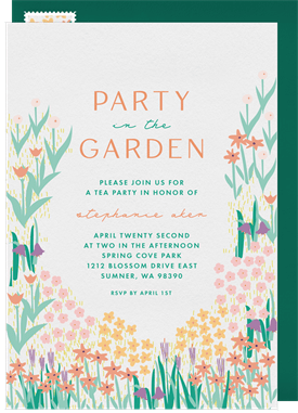 'Lovely Meadow' Tea Party Invitation