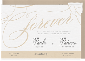 'Beautiful Forever' Wedding Invitation