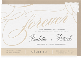 'Beautiful Forever' Anniversary Party Invitation