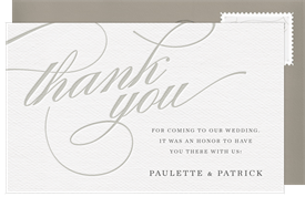 'Beautiful Forever' Wedding Thank You Note