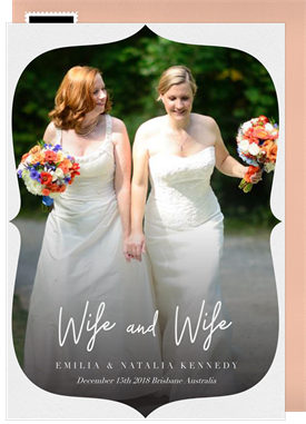 'Wife and Wife' Wedding Announcement