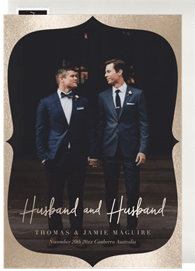 'Husband and Husband' Wedding Announcement