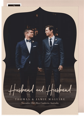 'Husband and Husband' Wedding Announcement