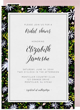 'Bold Blooms' Bridal Shower Invitation