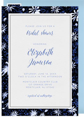 'Bold Blooms' Bridal Shower Invitation