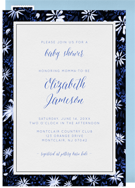 'Bold Blooms' Baby Shower Invitation