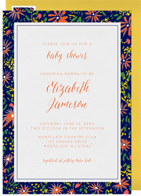 'Bold Blooms' Baby Shower Invitation