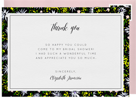 'Bold Blooms' Bridal Shower Thank You Note