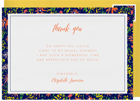 'Bold Blooms' Bridal Shower Thank You Note