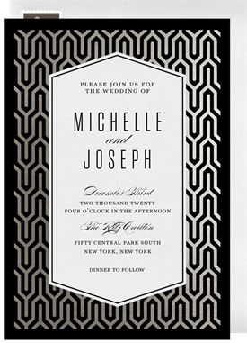 'Elegant Art Deco' Wedding Invitation