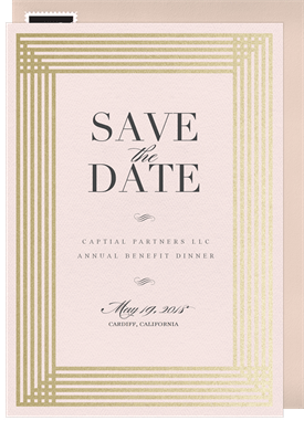 'Simple Art Deco' Business Save the Date