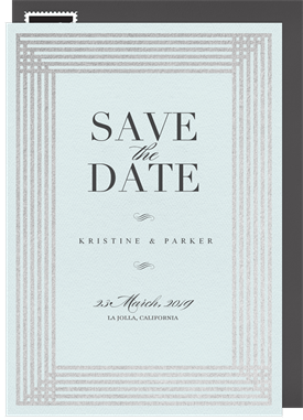 'Simple Art Deco' Wedding Save the Date