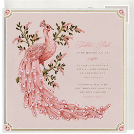 'Tickled Pink' Baby Shower Invitation