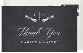'Rustic Charm' Wedding Thank You Note