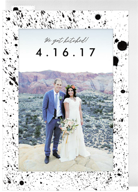 'Splatter Frame' Wedding Announcement