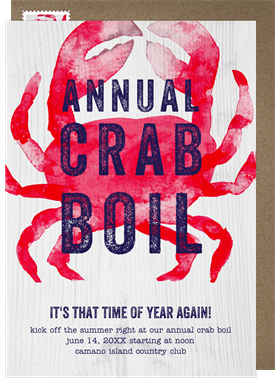 'Colossal Crab' Entertaining Invitation