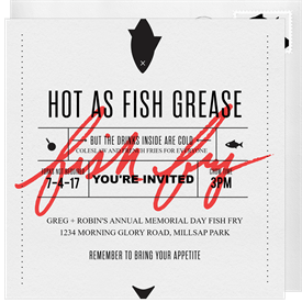 'Fish Fry' Memorial Day Invitation