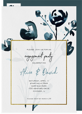 'Hand-painted Floral' Party Invitation