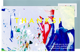 'Abstract Color Pop' Entertaining Thank You Note